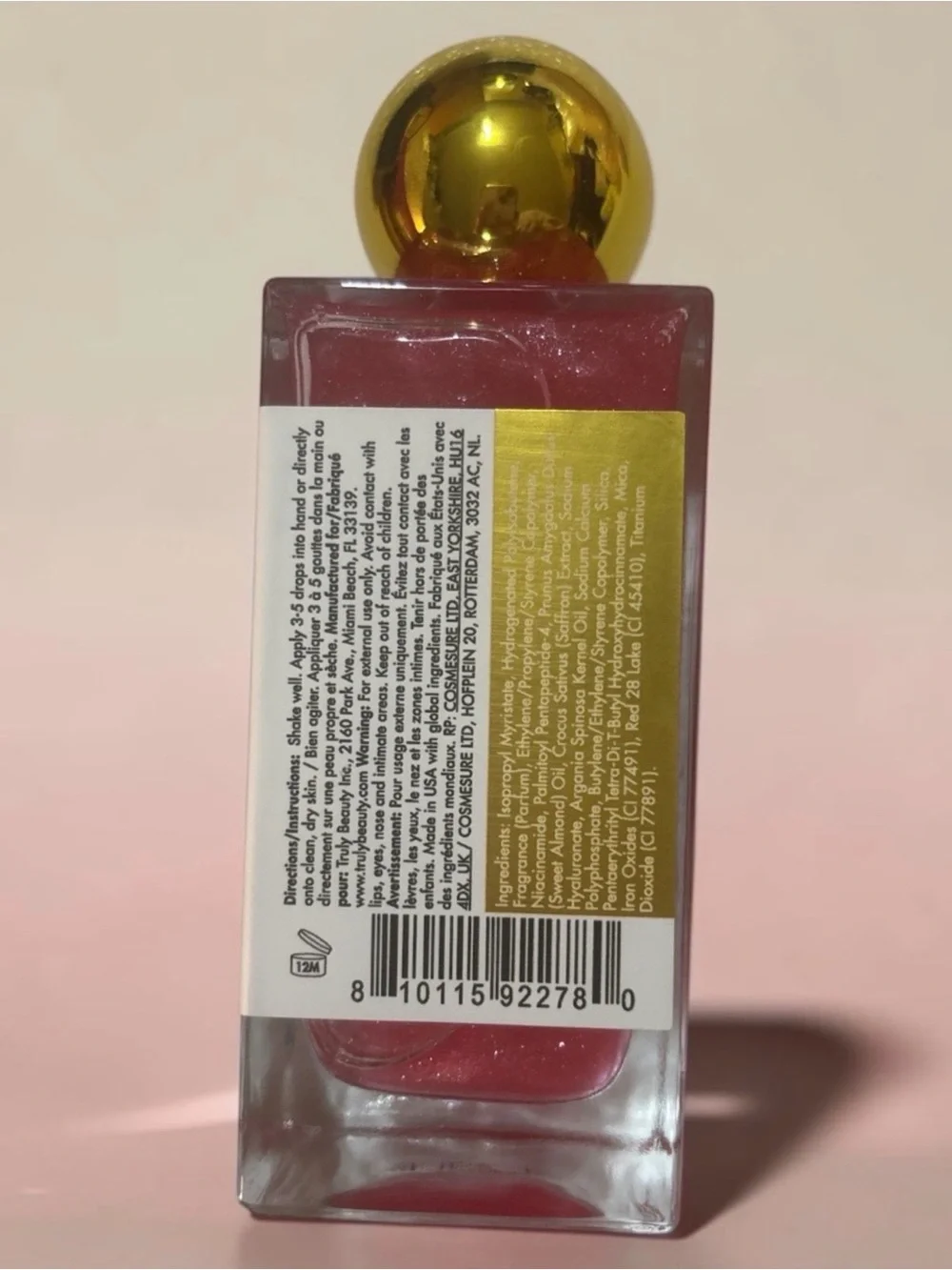 TRULY Birthday Sex Luxury Body Oil - Pink with Gold Cap